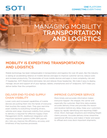 Managing Mobility for Transportation and Logistics Honeywell brochure