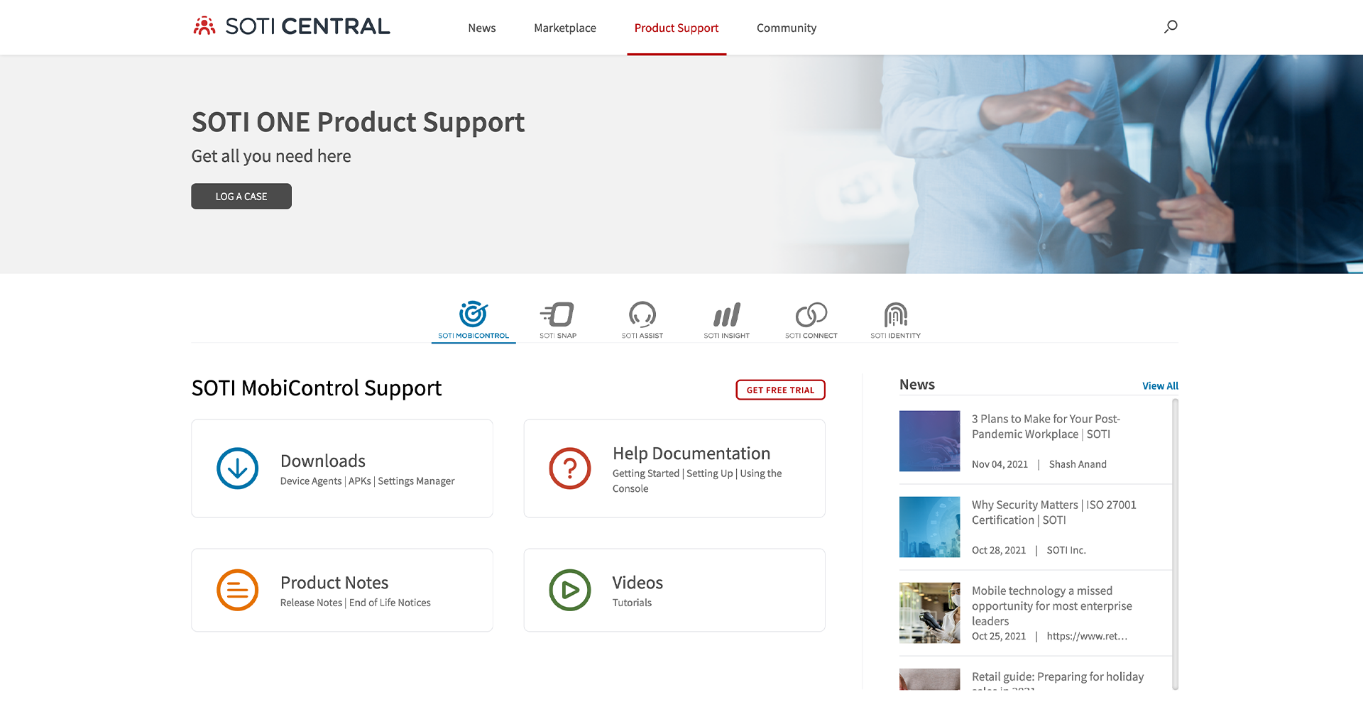 Product Support Page Scripts
