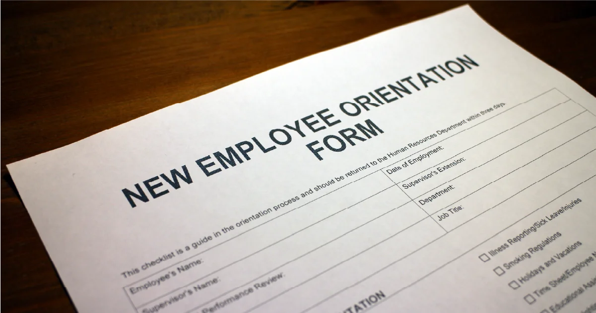 New Employee Orientation Form