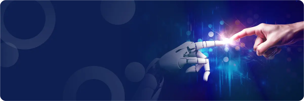 The SOTI AI Brief - A human and robot hand touching akin to Michelangelo's Creation of Adam