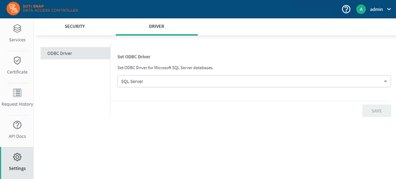 Request History page: Driver tab