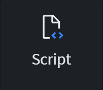 Icon for the Script activity