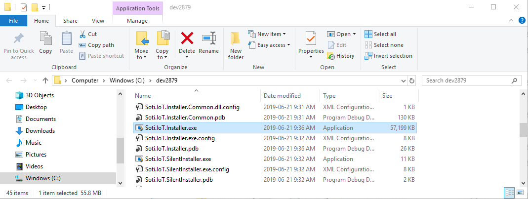 SOTI Connect Installation Executable