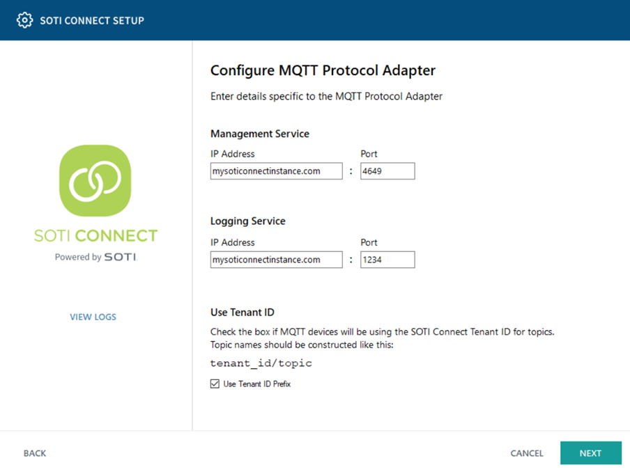 Configure MQTT Protocol Adapter