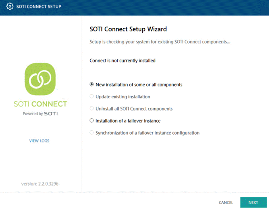 SOTI ConnectSetup Wizard components