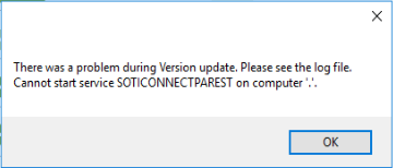 Could not start service error message