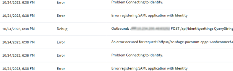 SOTI Connect errors