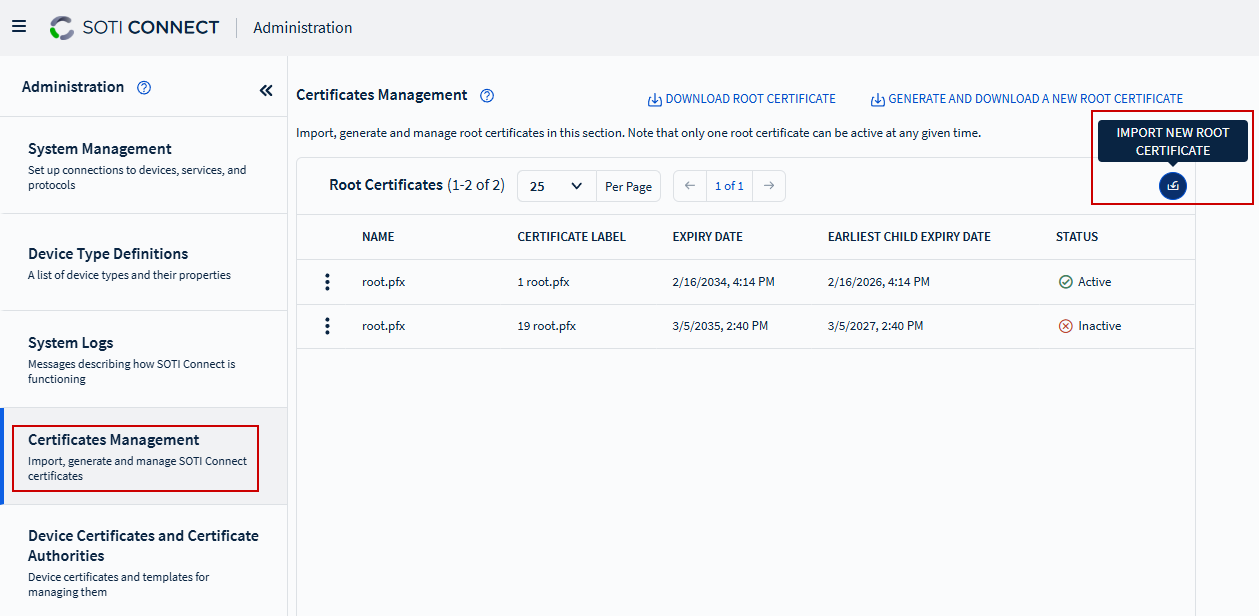 Certificates Management