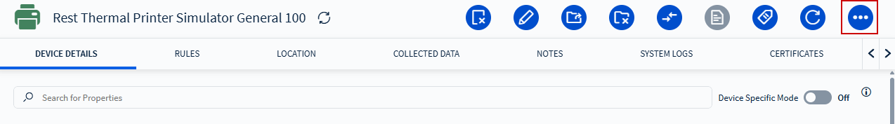 Device Information Panel