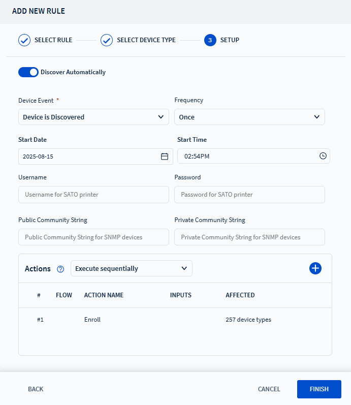Enrollment Rule Setup