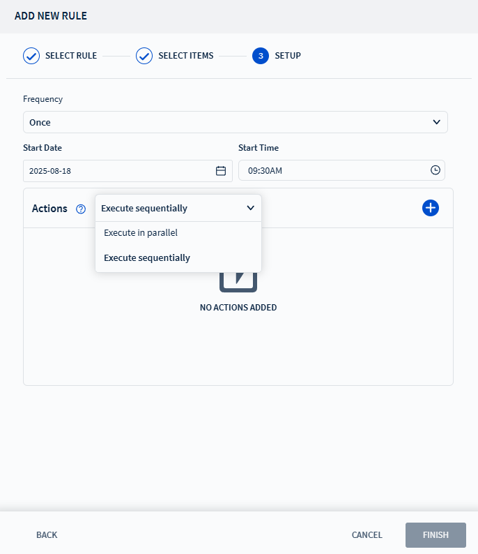 Configuring the setup tab settings