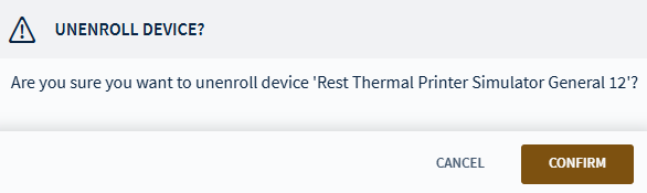 Confirming device unenrollment