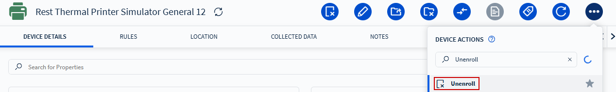 Unenrolling a device