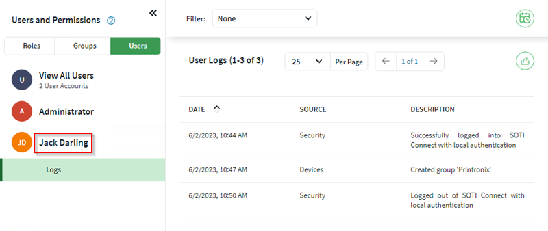 Audit logs individual