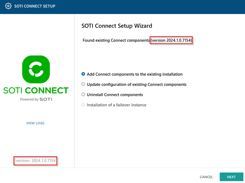 SOTI Connect Setup Wizard