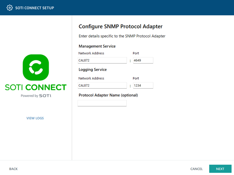 Configure SNMP Protocol Adapter