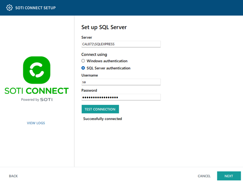 Set up SQL Server