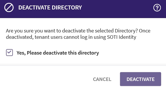 Deactivate LDAP or IdP Connection