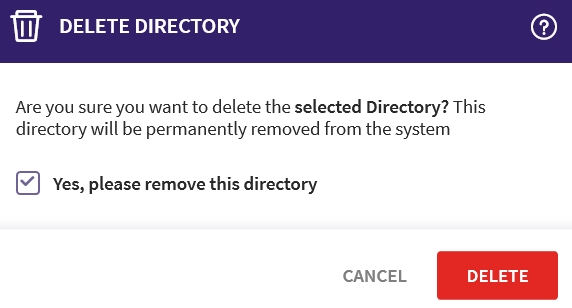 Delete LDAP or IdP Connection