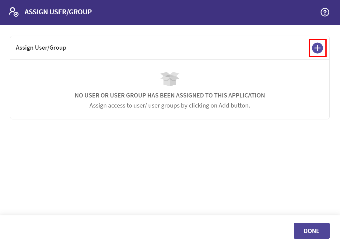 Assign User/Group dialog box
