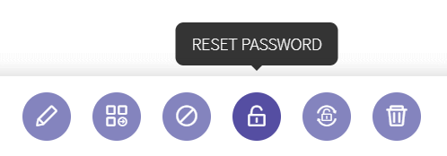 Reset Password Action Bar