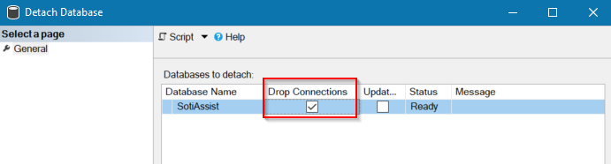 Select Drop Connection