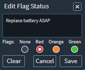 Edit Flag Status panel