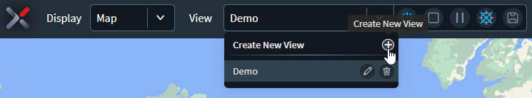 The View dropdown list showing the Create New View option