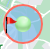 Device icon on the Map view showing a flag