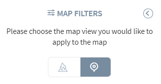 Map filter selections