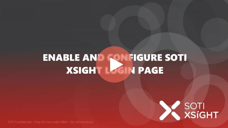 How to Enable the SOTI XSight Login Page