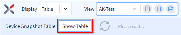 Table display mode - select show table