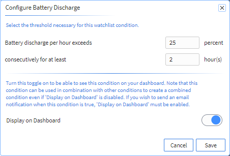 Configure Battery Discharge