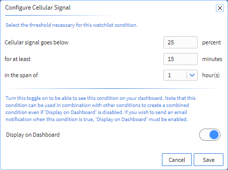 Configure Cellular Signal