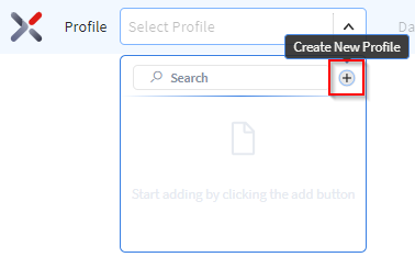 Select Create New Profile from the Profile dropdown