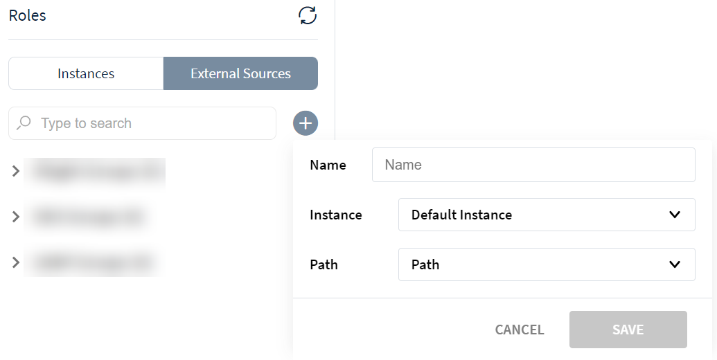 External source details dialog