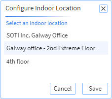 Selecting an indoor location