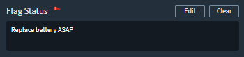 Flag Status section of the Device Details view showing a flag icon