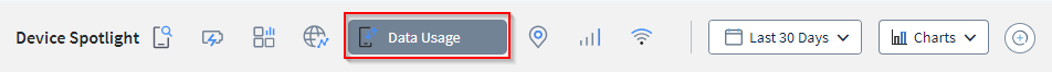Select the Data Usage spotlight