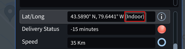 For Indoor Location, Lat/Long coordinates are retrieved from the indoor data provider.