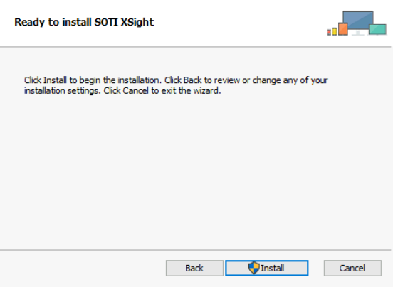 Start the SOTI XSight installation