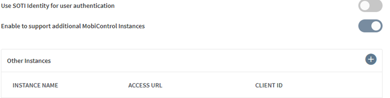 Enable support for additional SOTI MobiControl instances