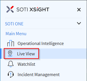 Select Live View from the main menu