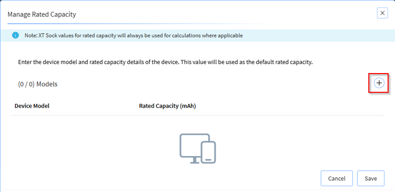 Adding a rated capacity override