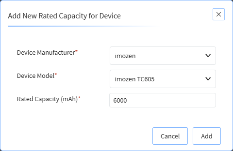 Override the rated capacity