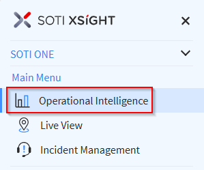 Select Operational Intelligence from the main menu.