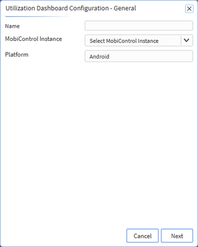 Enter a descriptive name for the profile and select a SOTI MobiControl instance