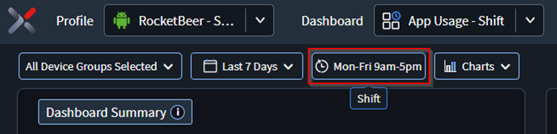 Select the Shift button