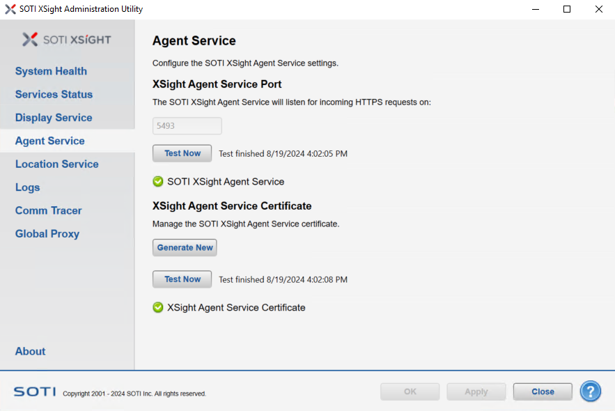 Admin utility Agent Service