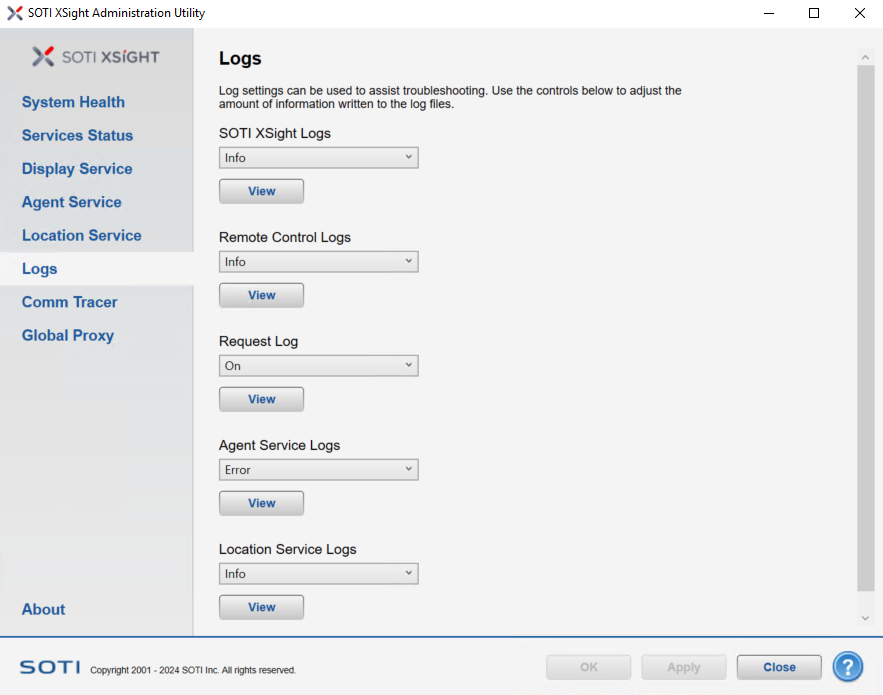 Admin utility Logs